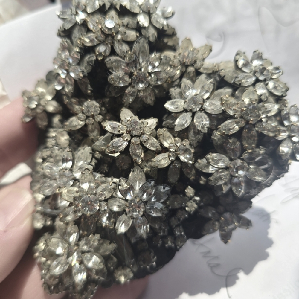 Dazzling Floral Crystal Brooch
